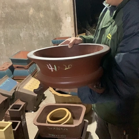 紫砂花盆手工制作