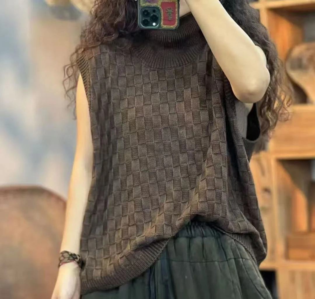 无袖高领百搭毛衣5955015