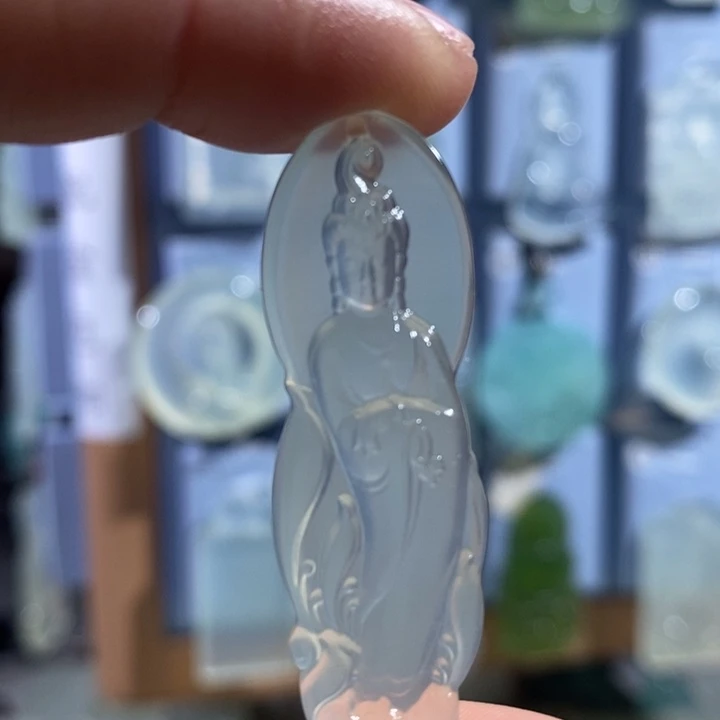 岫玉未镶嵌颈饰44✖️14.6✖️6.9