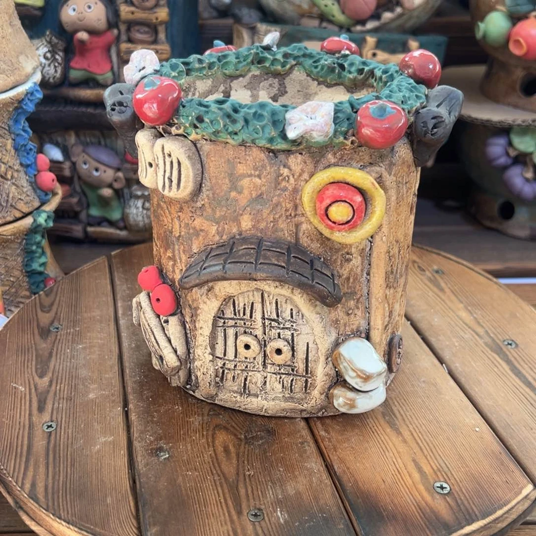 红陶嘻哈多肉花盆