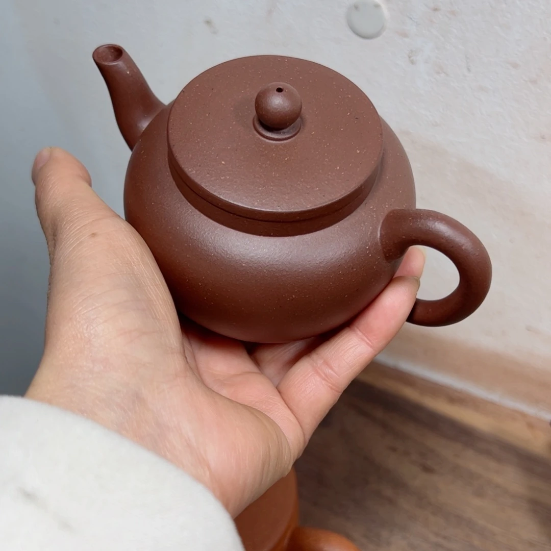 紫泥茶壶z****l老紫泥平盖莲子