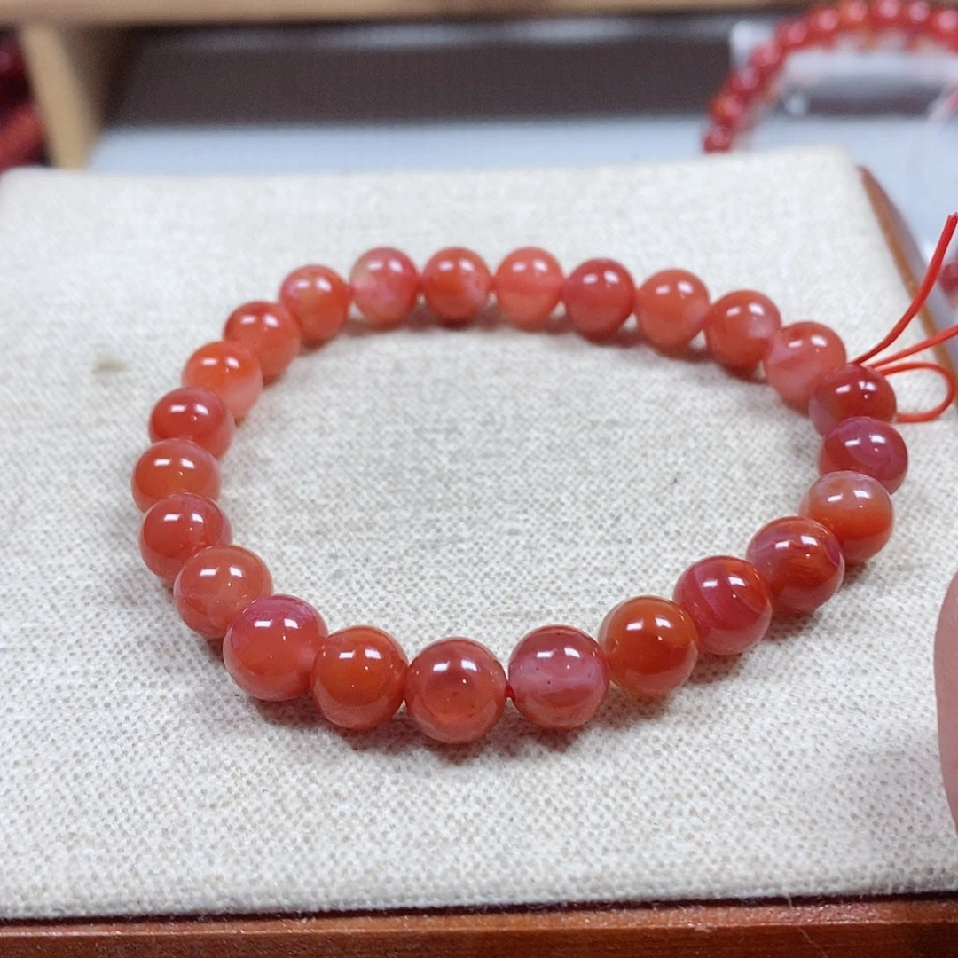 南红玛瑙未镶嵌手串卡8