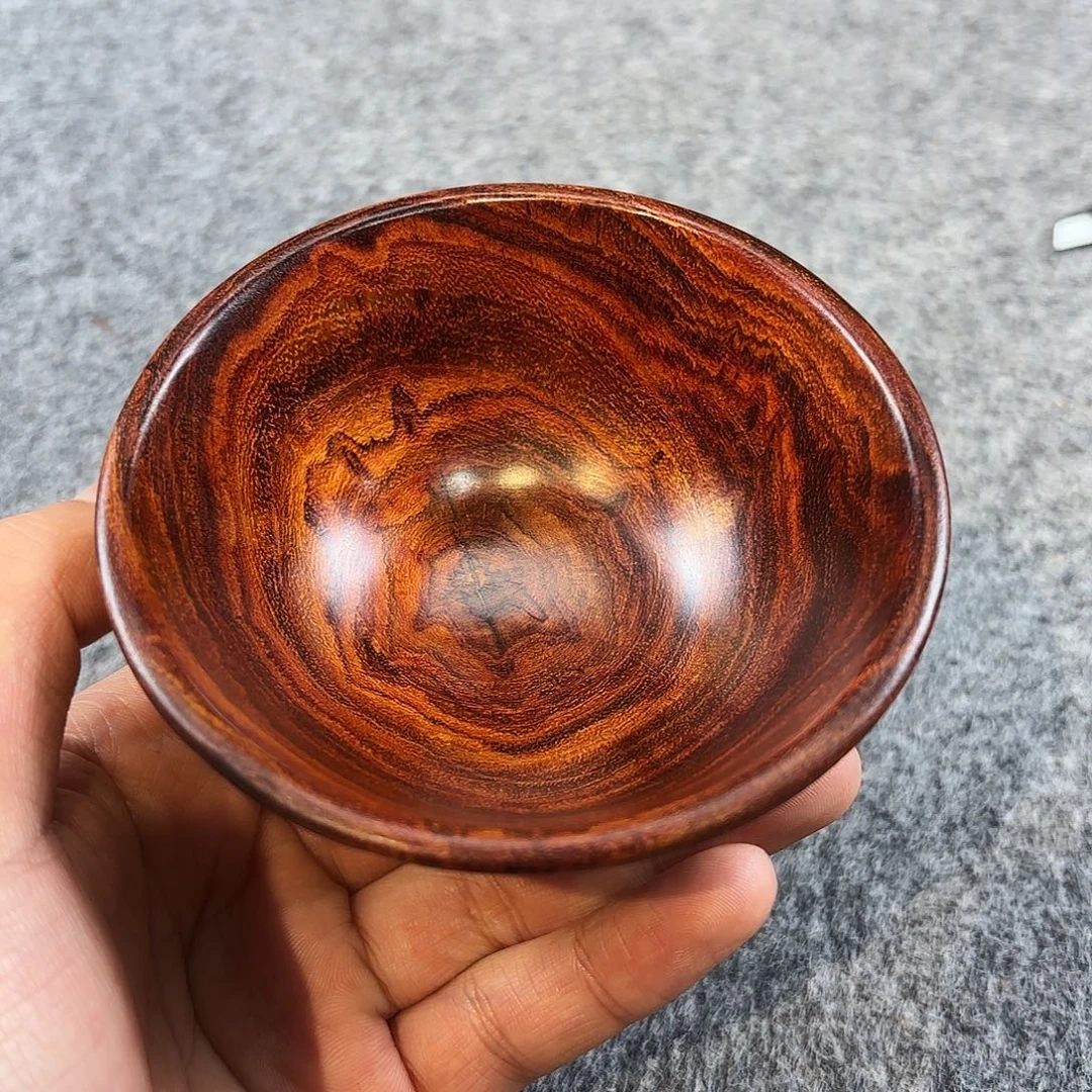 黄花梨/降香黄檀黄花梨精品紫饭碗