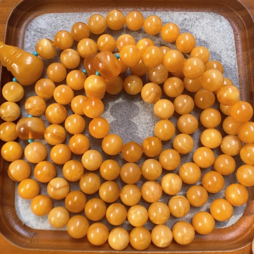 蜜蜡手串未镶嵌蜜蜡108