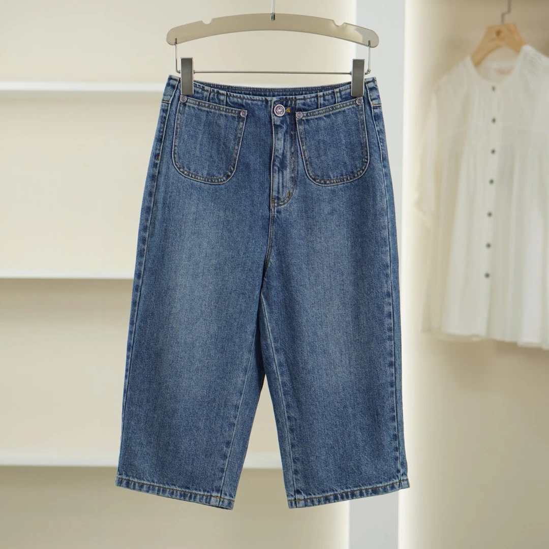 麦迪尚品【H】K1158 夏季休闲五分牛仔裤品牌折扣撤柜 A组1