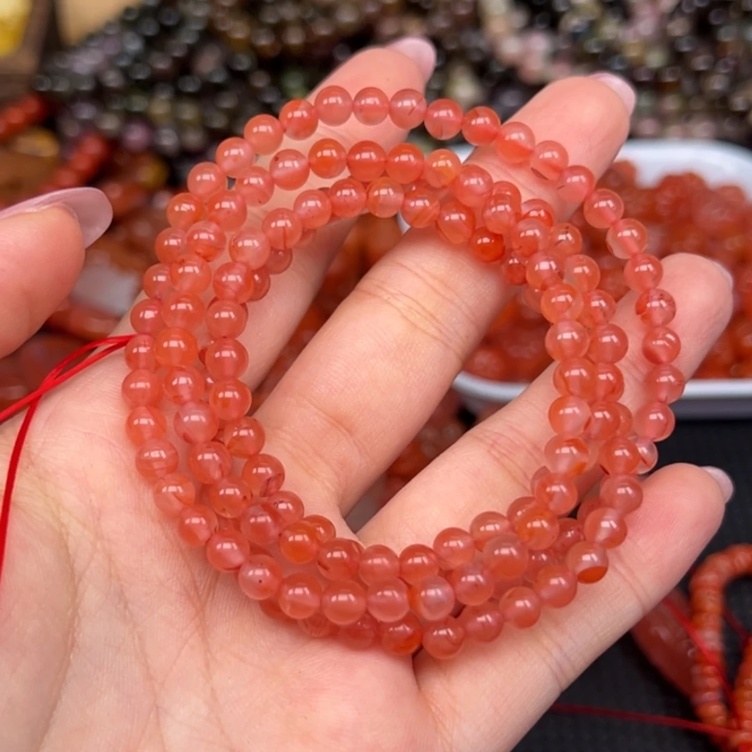 南红玛瑙未镶嵌手链