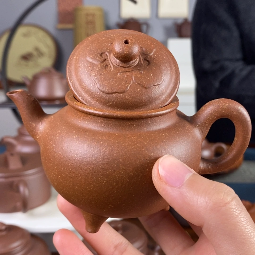 紫砂茶壶微瑕大彬如意24目粗砂170cc