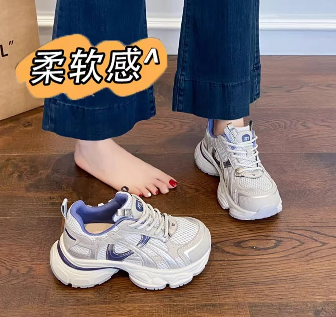ZELANYA植兰雅厚底老爹鞋女增高2025新款秋季百搭时尚休闲运动鞋