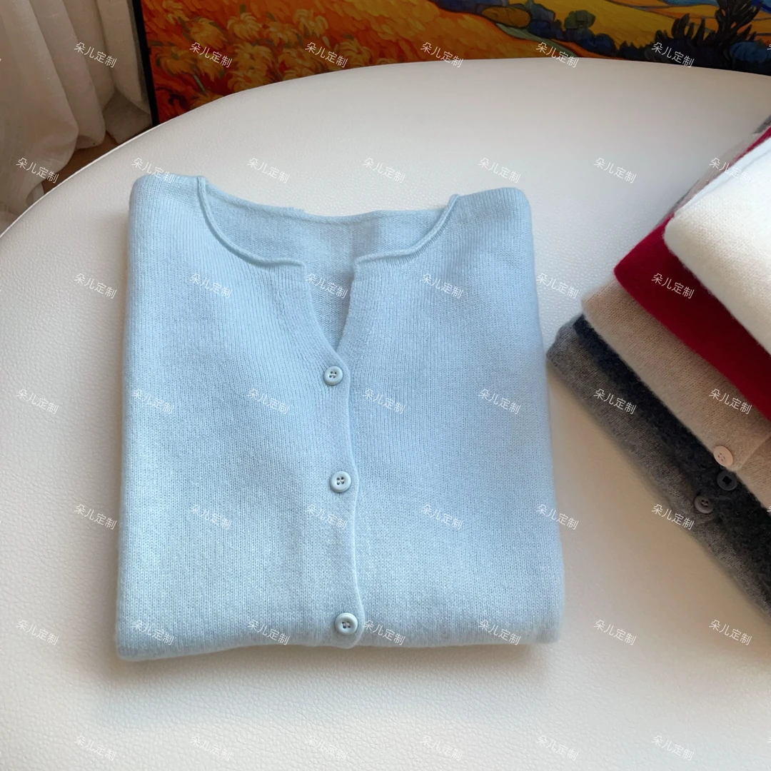 朵儿定制 【纯山羊绒衫】冬款保暖时尚100山羊绒针织开衫 MB57