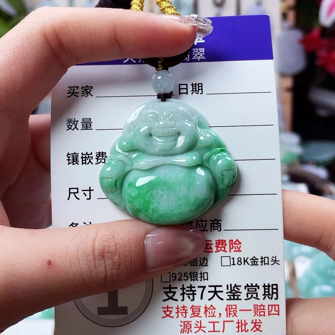 翡翠未镶嵌颈饰佛公49