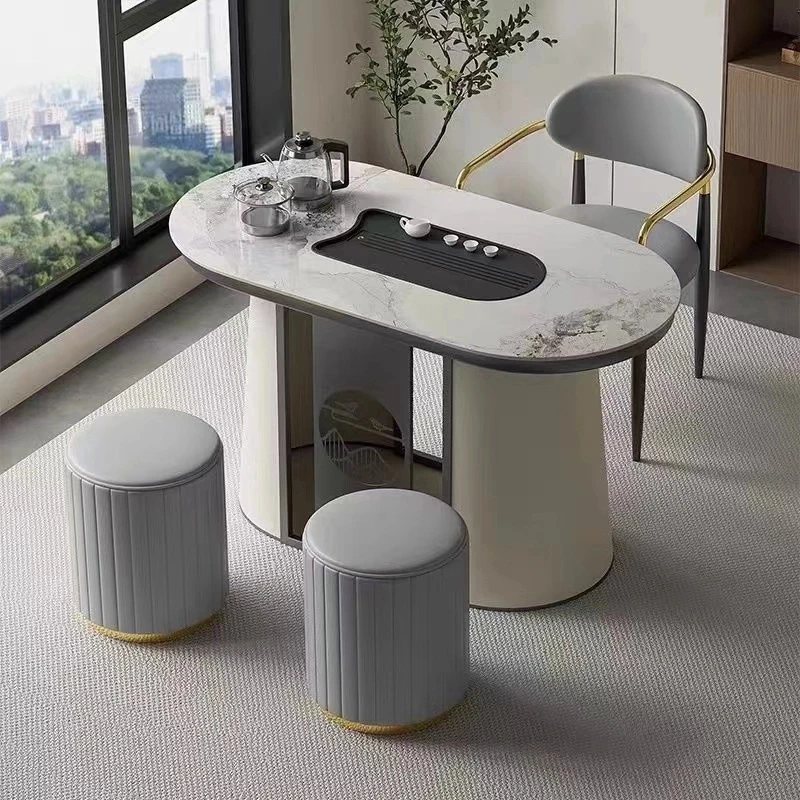 茶几轻奢茶台客厅家用简约阳台茶桌大气泡茶台泡茶桌一整套岩板