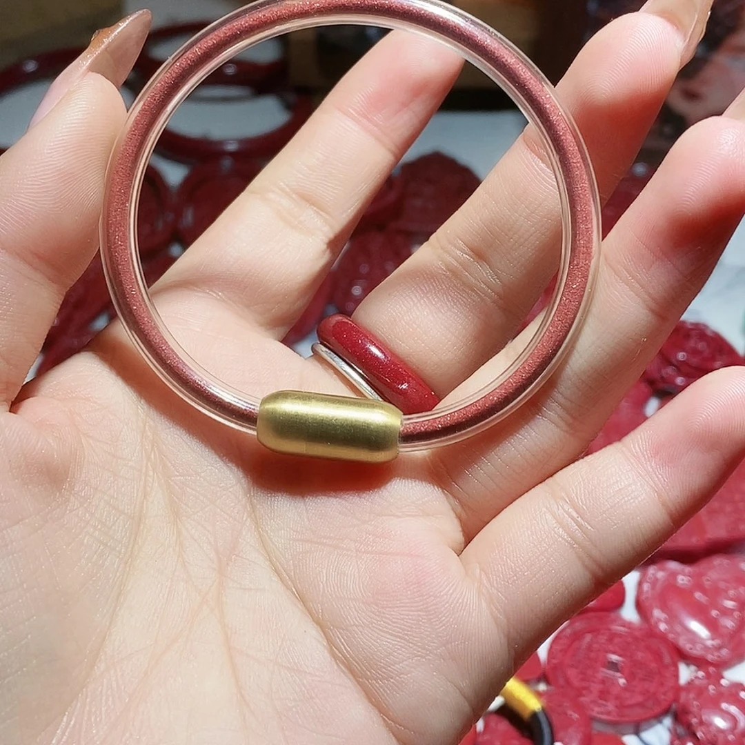 天然辰砂朱砂手镯小一点