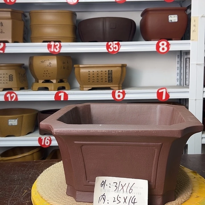 紫砂花盆你在一起