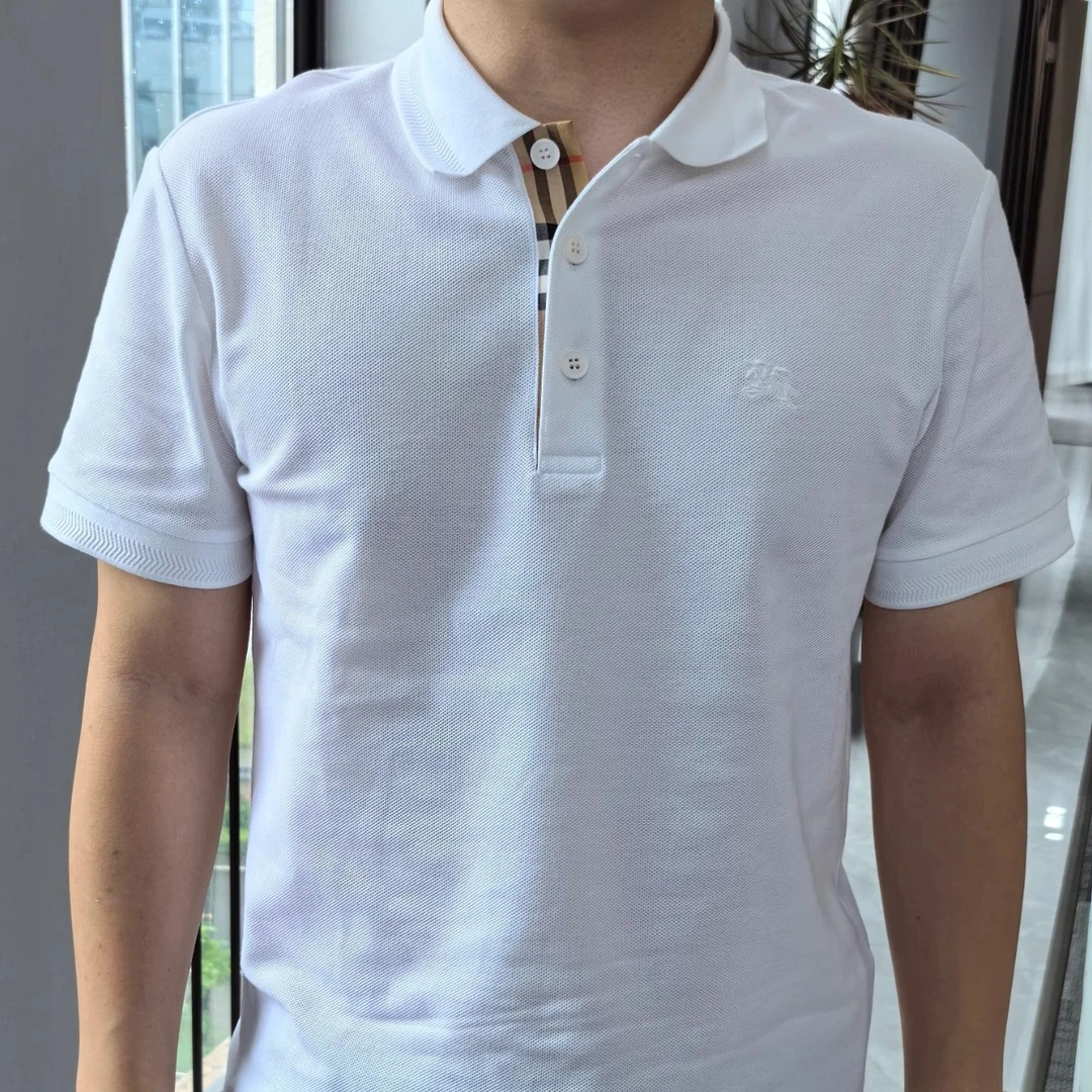 全新未使用 BURBERRY/博柏利 Burberry 白色战马刺绣Polo衫