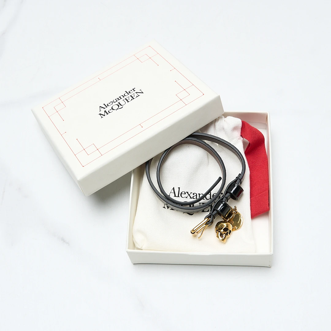 全新未使用/Alexander Mcqueen中性骷髅choker/ANBW00277