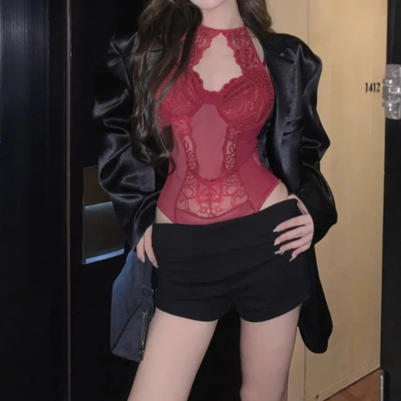 法式别致鱼骨胸衣内搭性感文胸吊带纯欲蕾丝内衣外穿约会心机上衣