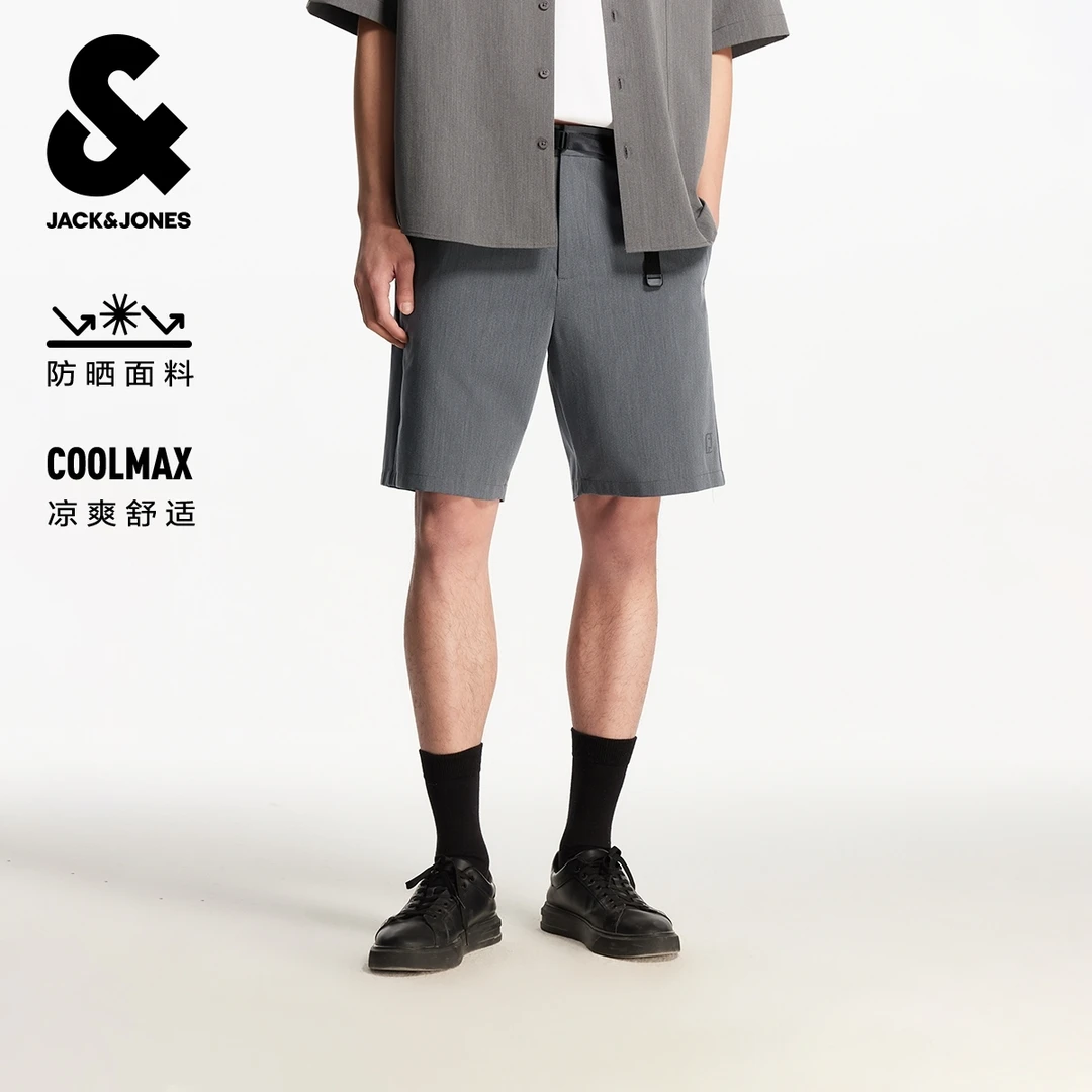【商场同款】杰克琼斯男装夏季新款logo日常经典纯色宽松休闲短裤