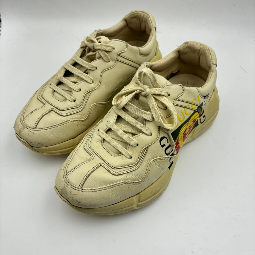 90新 GUCCI/古驰 40码/gucci古驰双G老爹鞋/无盒/9新