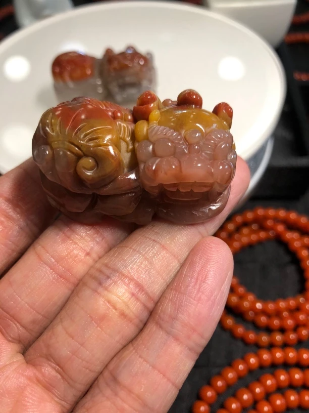 黄龙玉霸王招财貔貅男女挂饰