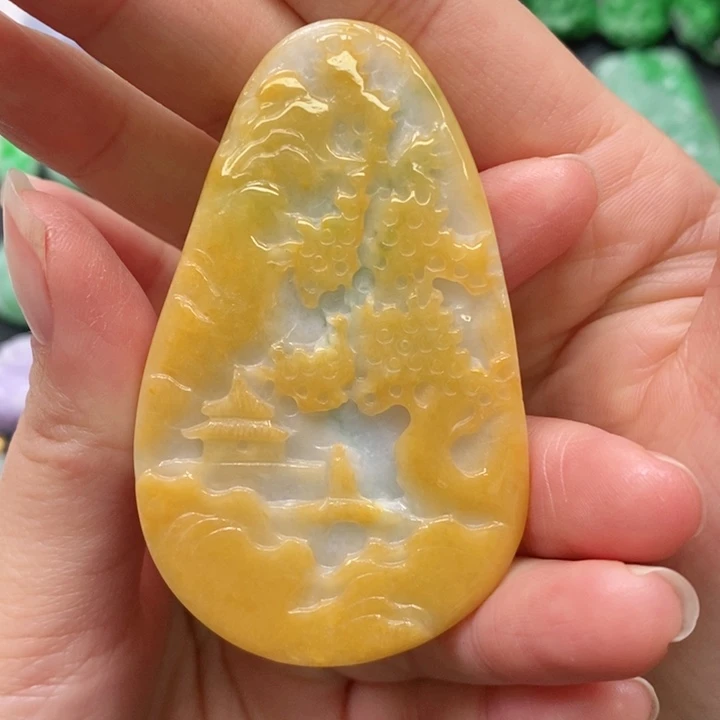 翡翠颈饰未镶嵌吊坠