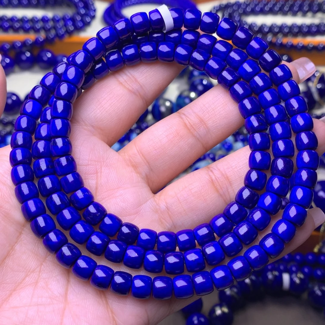 青金石未镶嵌手串7m108