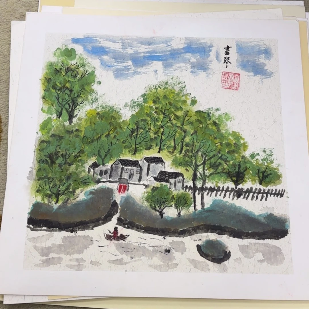 国画38-38卡纸作品艺