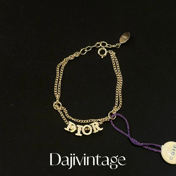 大吉中古/dior迪奥双层logo手链