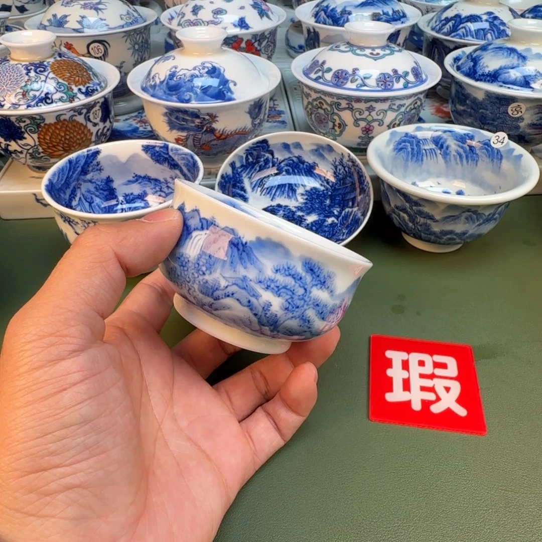 纯手工纯手绘茶具石头42