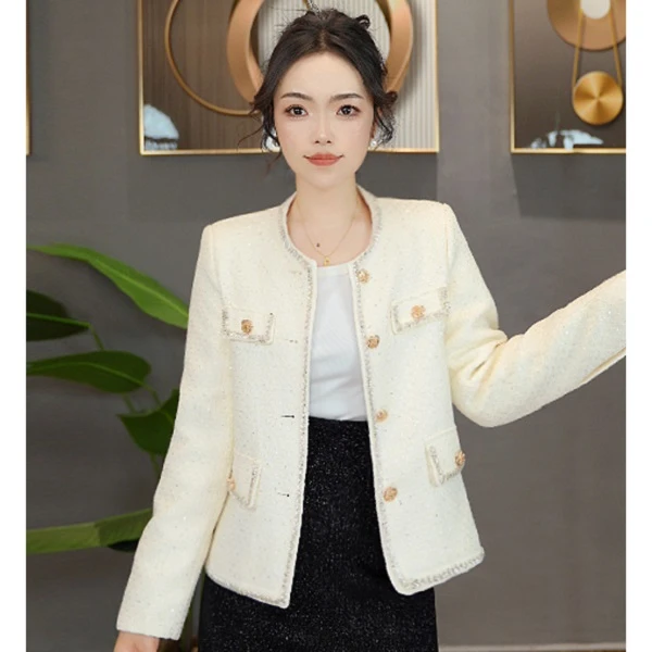 羊毛小香风外套女爆款2025新款春秋高级气质时尚早春法式修身百搭