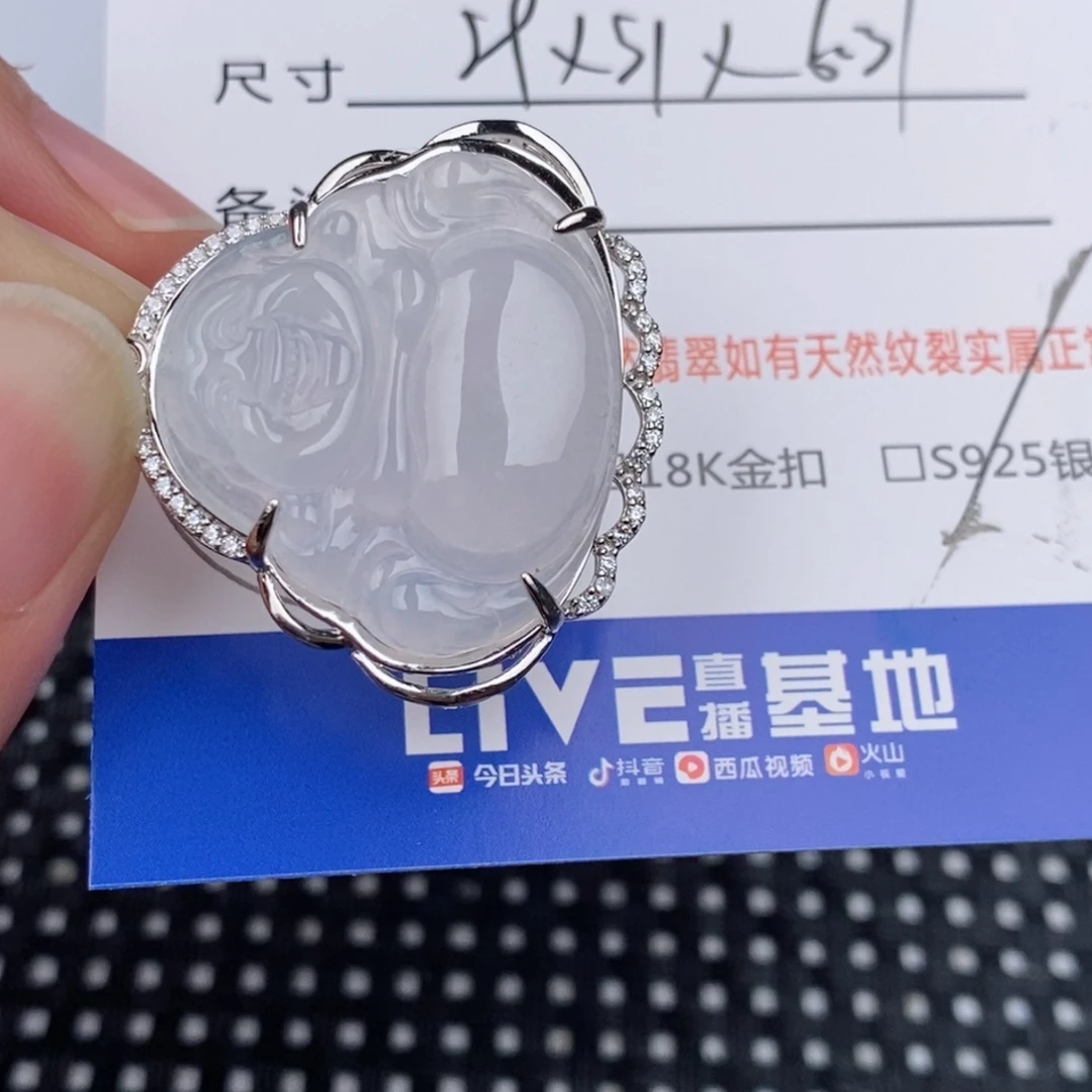 翡翠银S925镶嵌颈饰