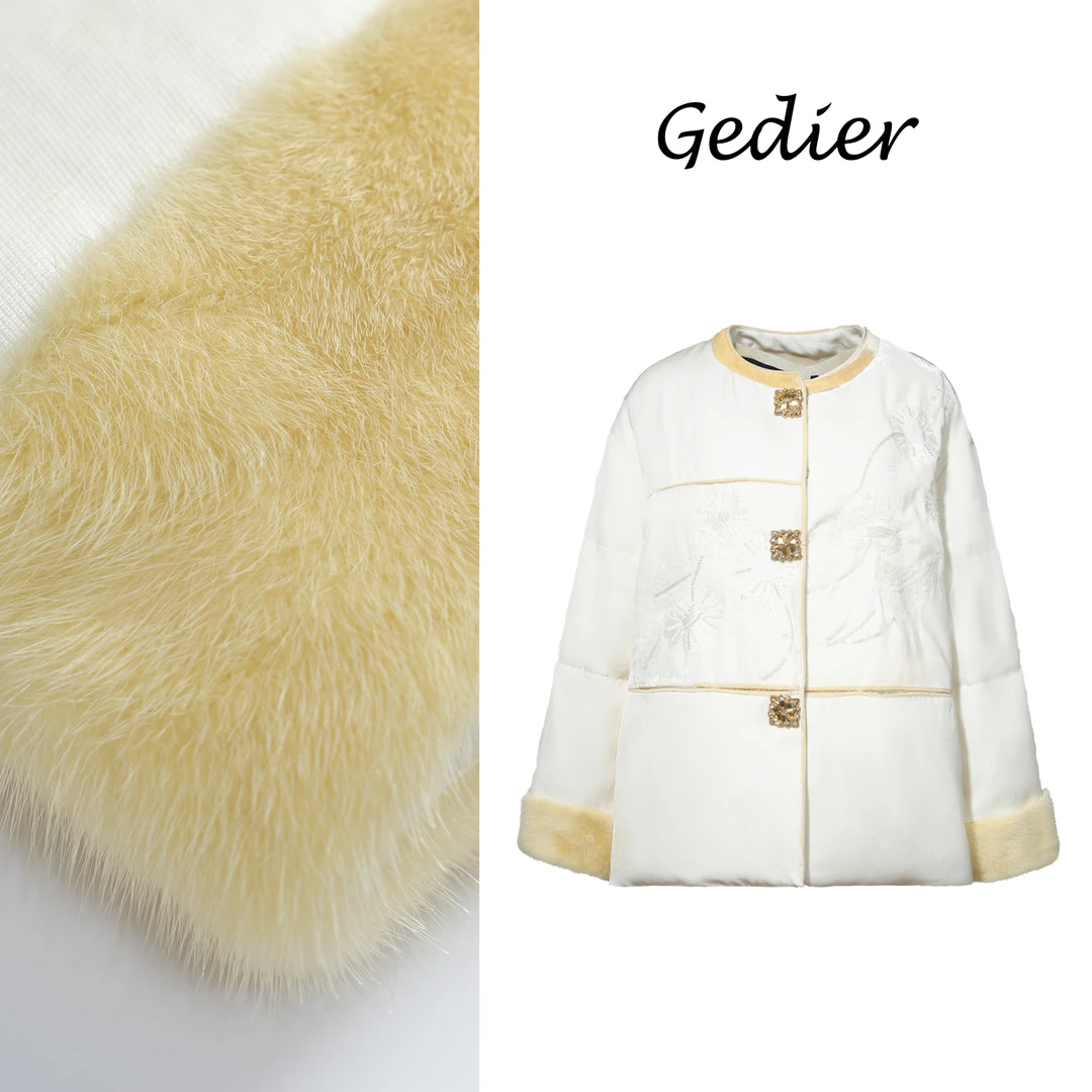【歌蒂尔Gedier】女款气质国风中长款鹅绒服 ZGF50518Y