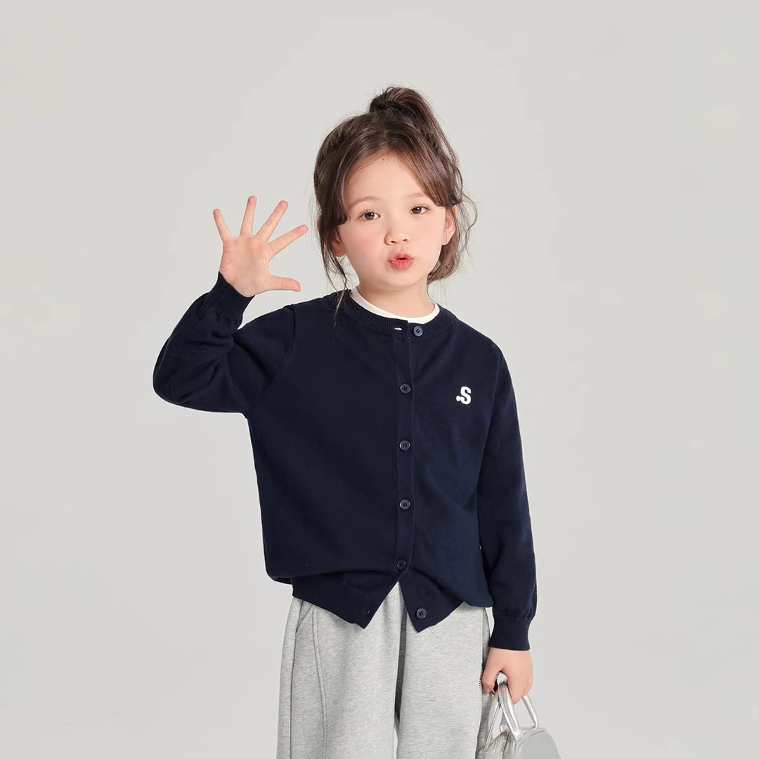 儿童春装女童洋气上衣2025年春款女童针织上衣