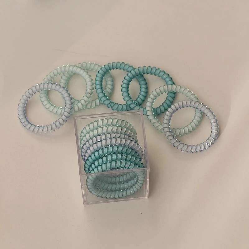 适合头发少的气质不伤发头饰女简约高弹力感百搭细电话线发圈