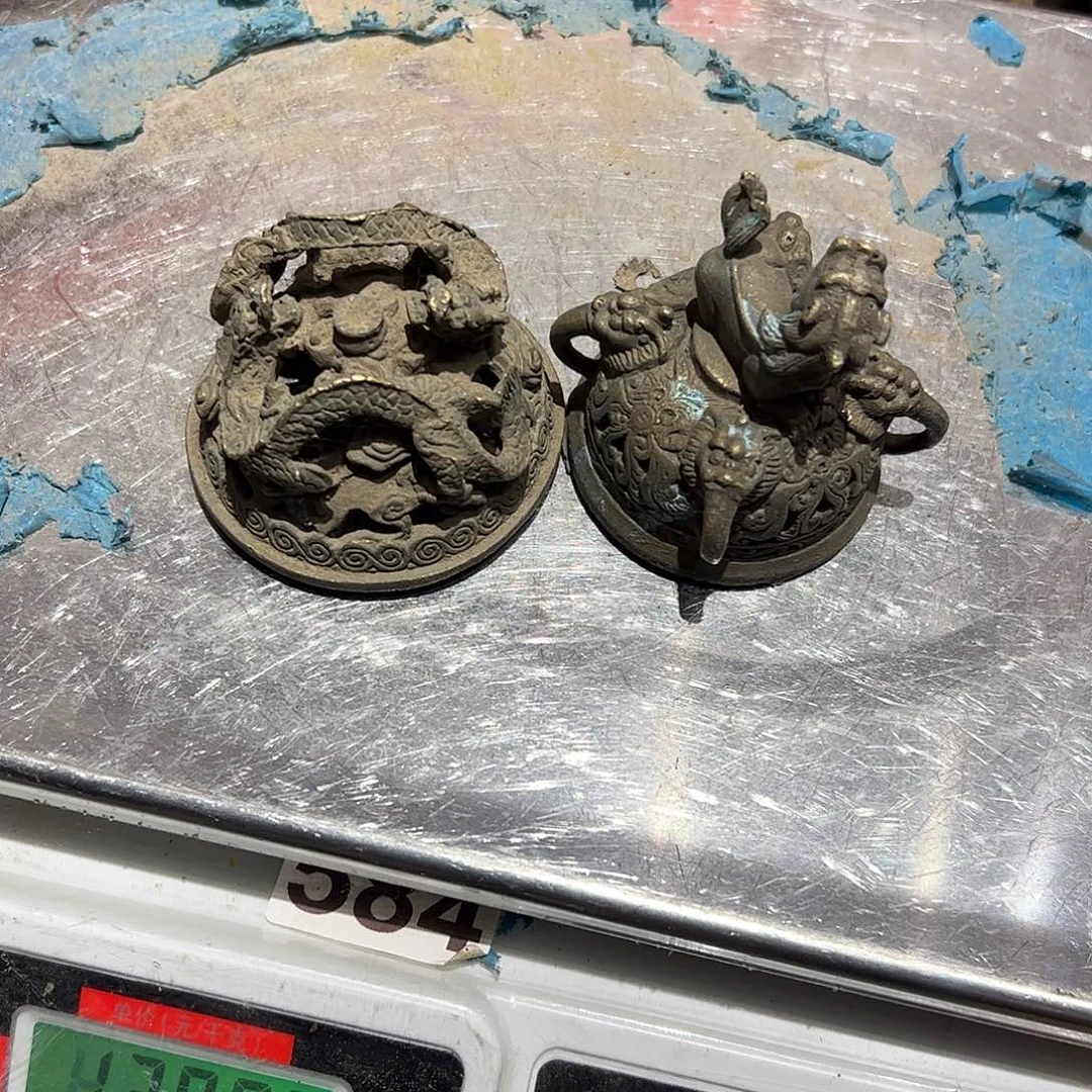 耕*6微瑕疵黄铜摆件工艺品