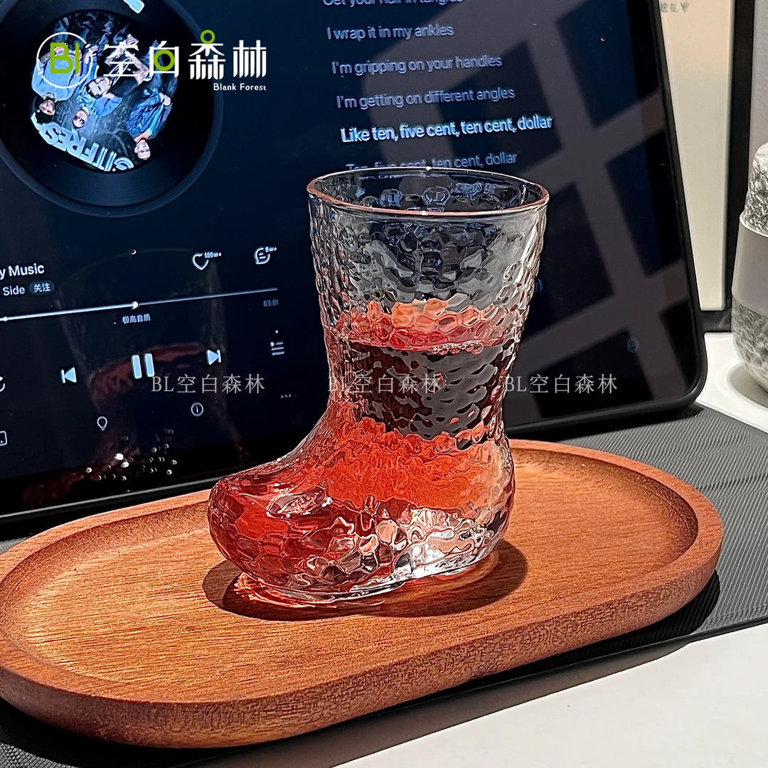 【2只装】ins风网红创意迷你靴子鸡尾酒杯果茶杯子饮料果汁杯玻璃杯