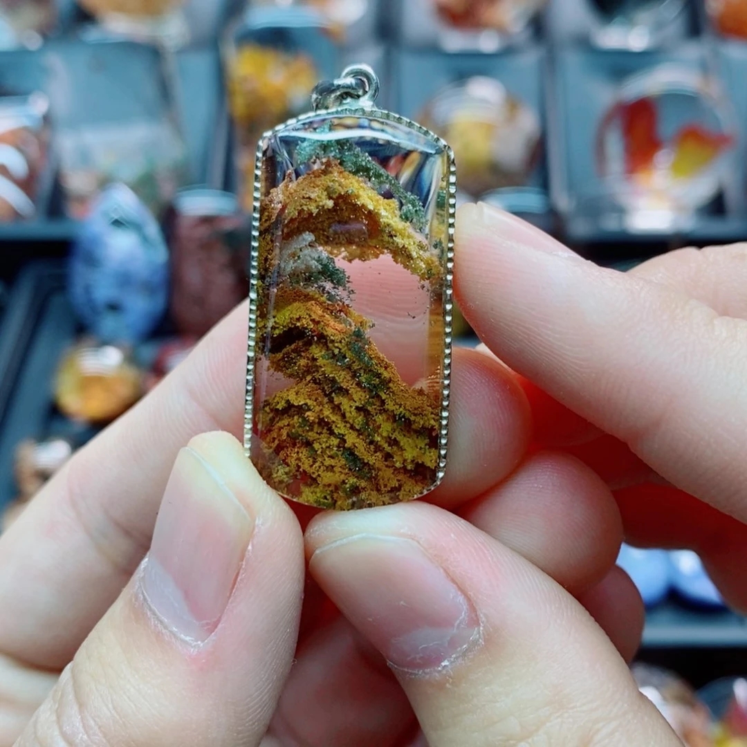 银S925镶嵌颈饰水晶水晶颈饰吊坠