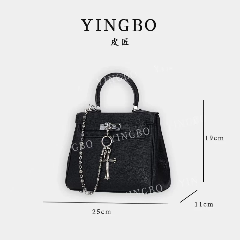 【英柏甄选】GQ-8826-黑色 然与纯小众设计感时尚单肩包百搭女包