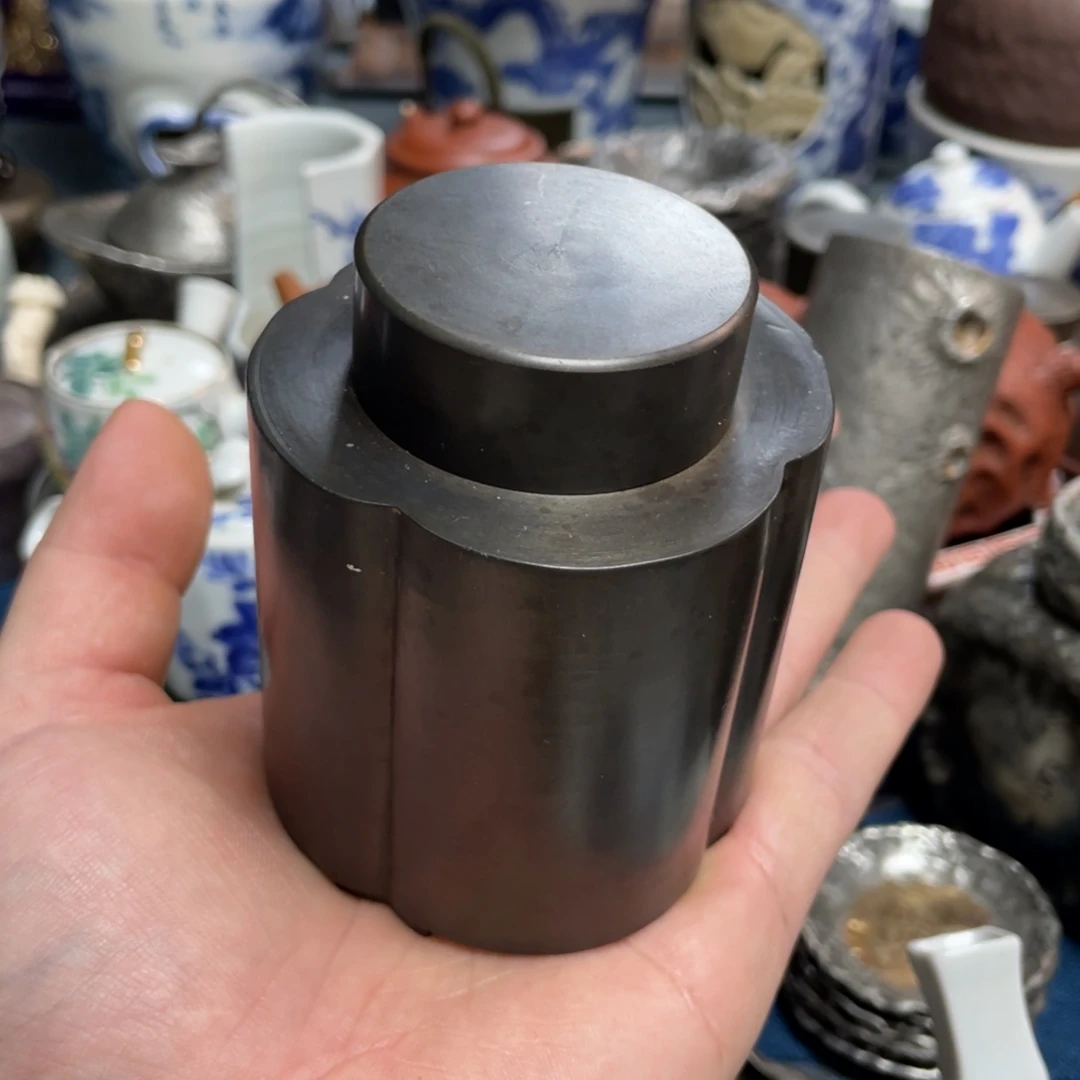 核桃两个球核桃两个球锡茶叶罐