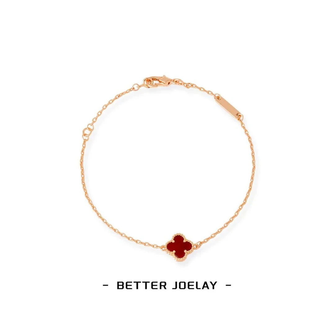 铜合金贝壳手链 BETTER JOELAY-【迷你红四叶草】时尚高级KXL0068