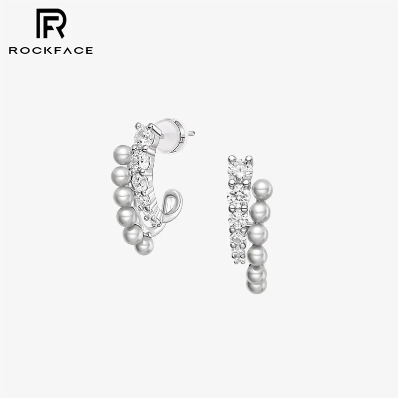 925银合成锆石耳饰 925银合成锆石双层耳环时髦耳饰气泡轻奢素感