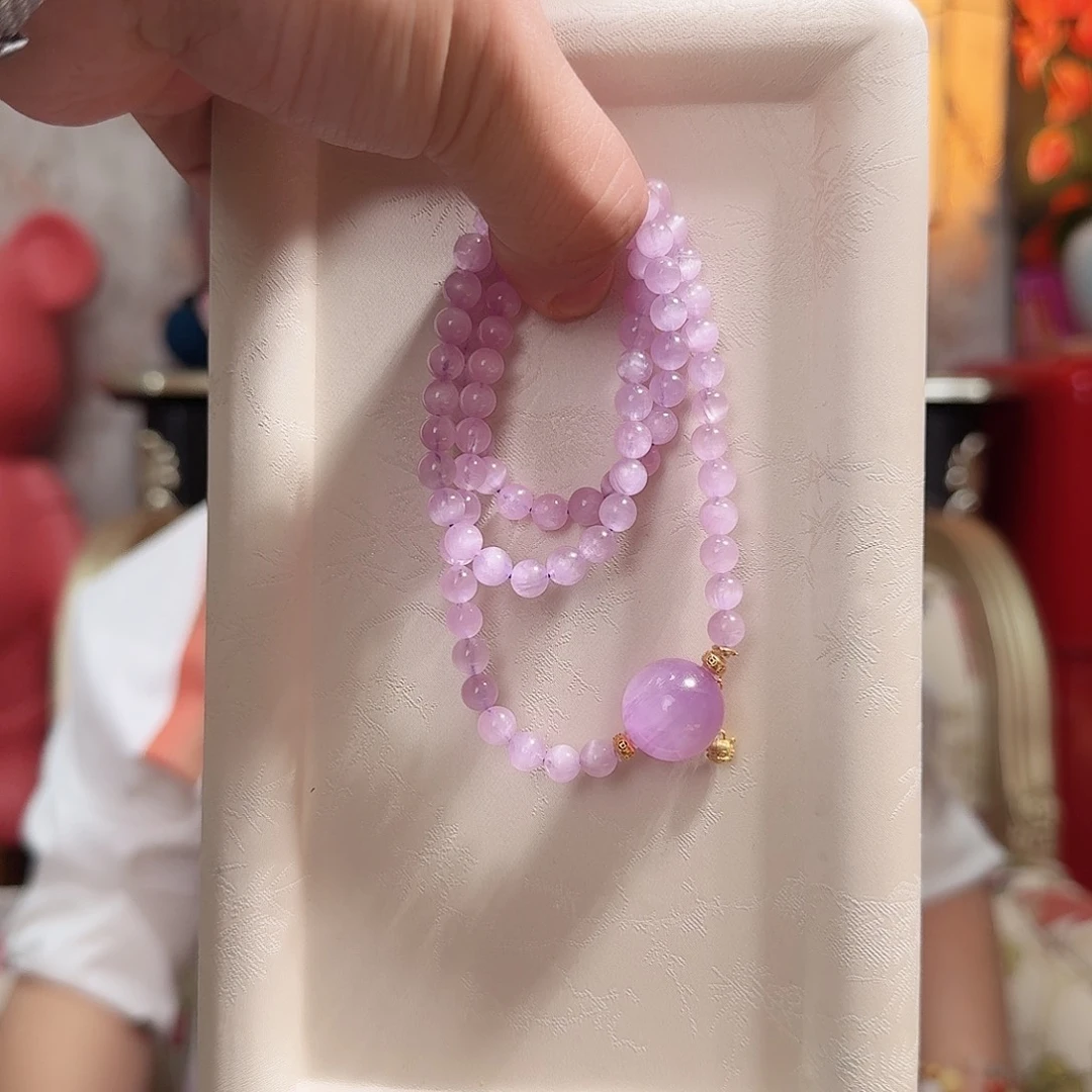 锂辉石项链18K金镶嵌