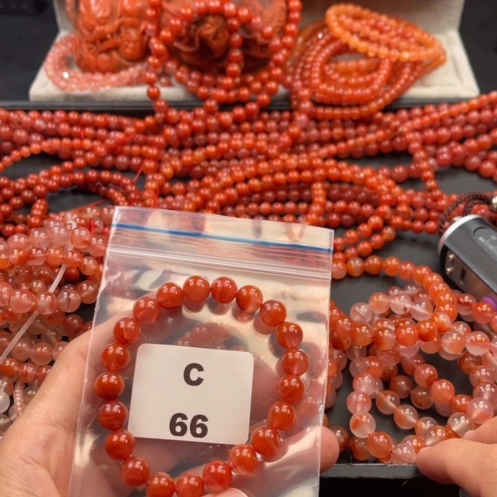 南红玛瑙未镶嵌多样性发货默认微瑕称重9mm