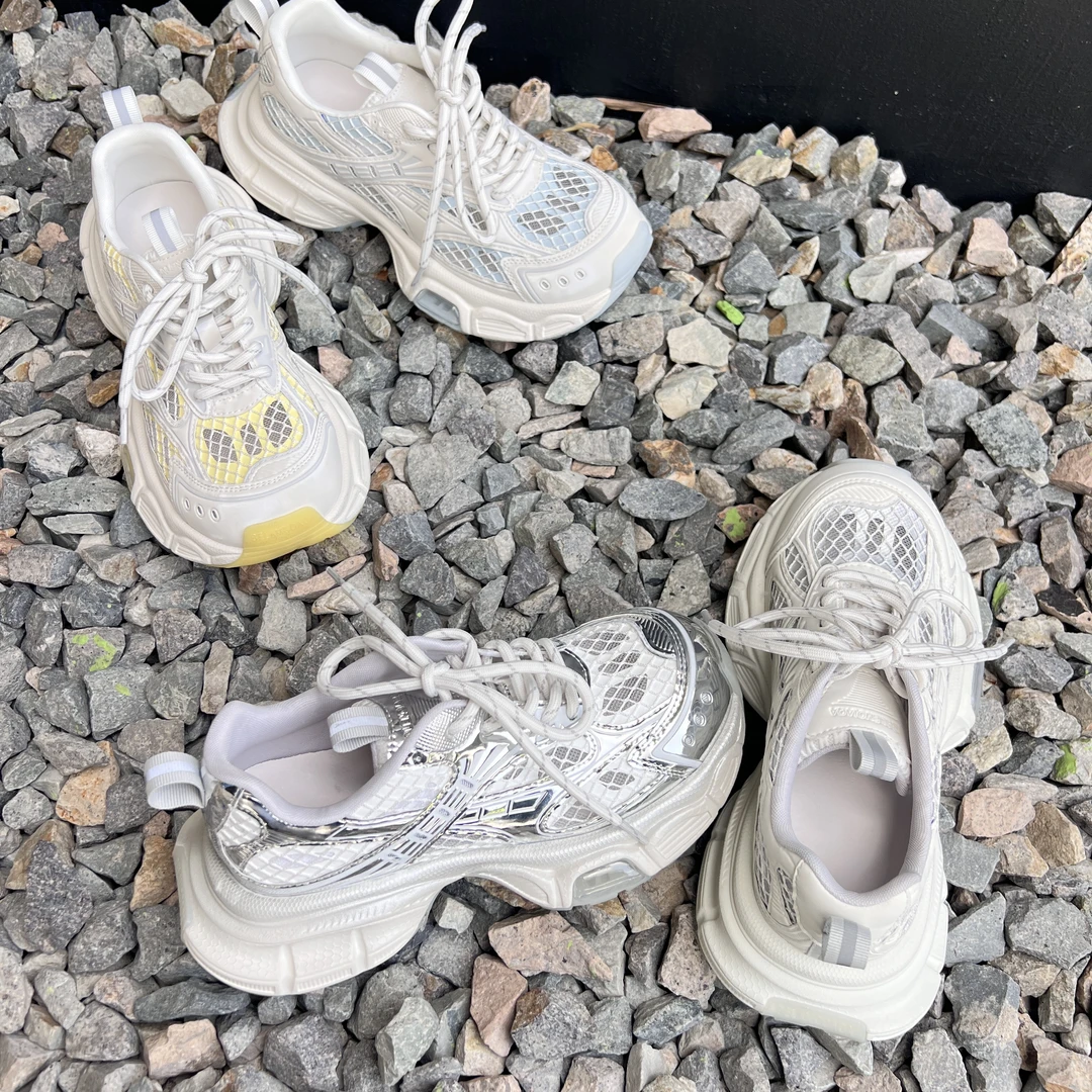 XIAOLU.「音乐节撞色透气老爹」厚底百搭洋气博主同款女鞋网面ins