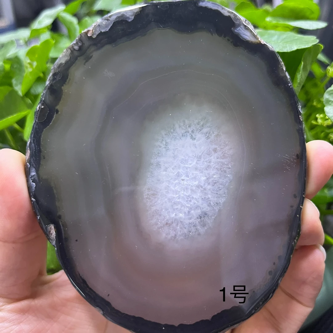 MNP01天然玛瑙片中号原石切片摆件一物一图多样性发一