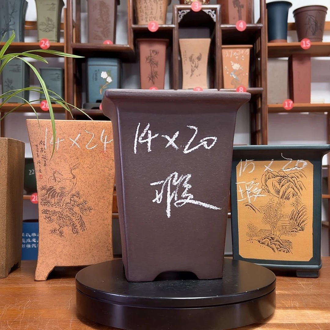 紫砂花盆微瑕 周之夏精品紫砂花盆