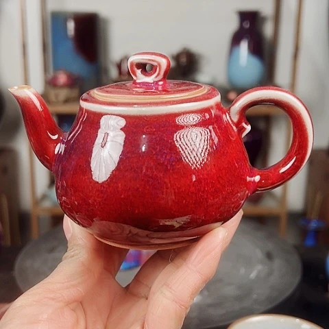 杯原矿釉手工制作钧瓷