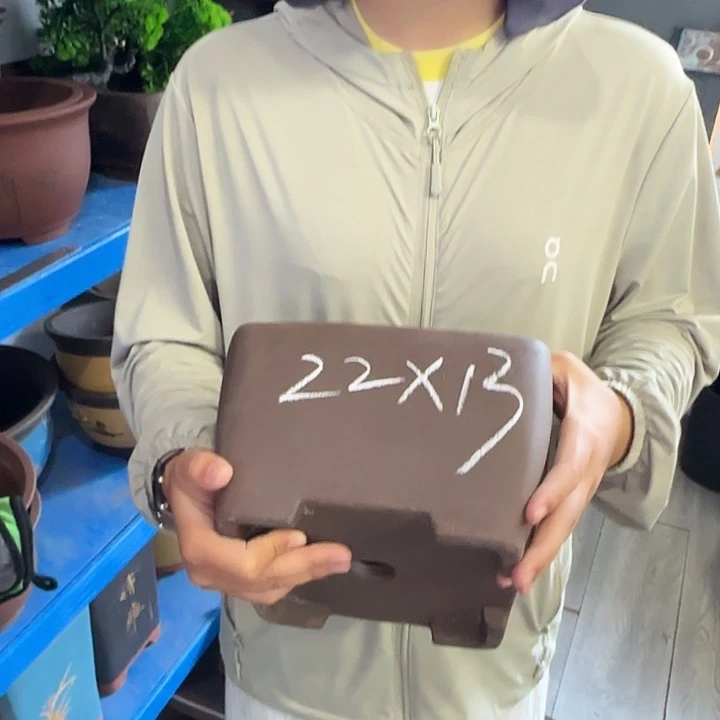 22紫泥四方花盆花盆花盆