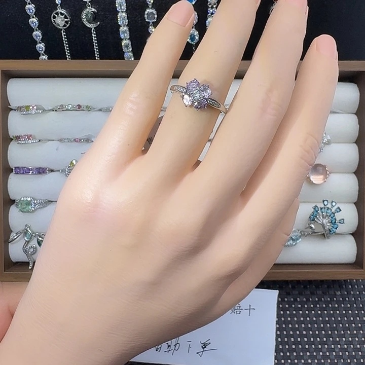 合金紫晶戒指4580