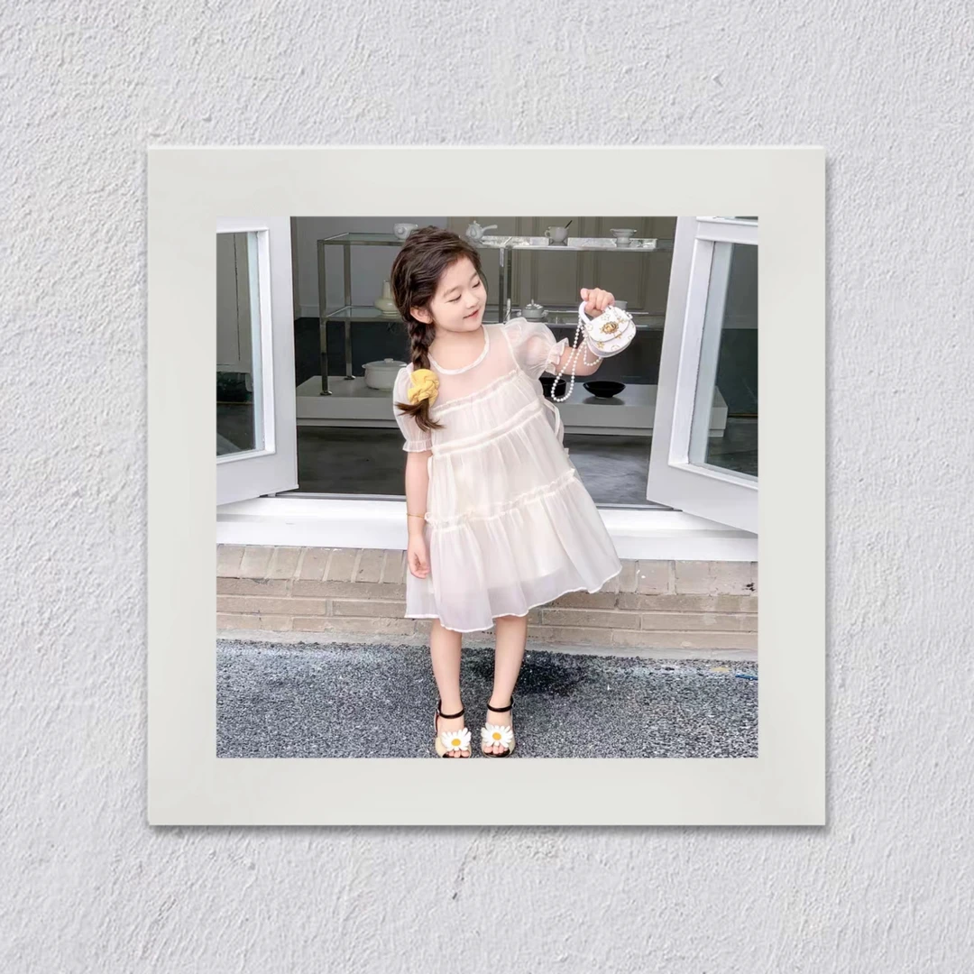 J04夏2025新款女童气质甜美洋气公主连衣裙