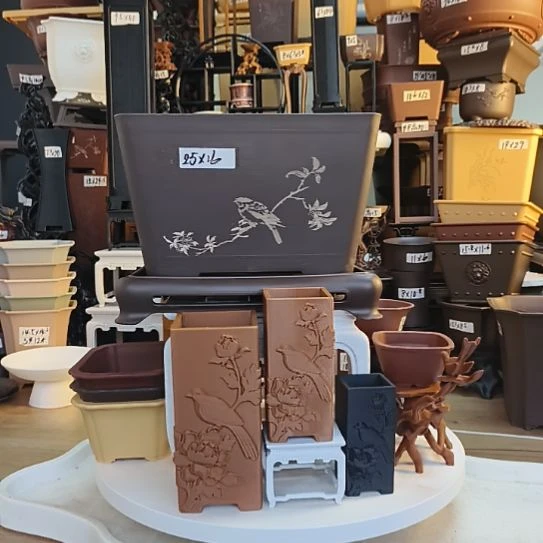 25×16奎面花鸟咖色2十22方底